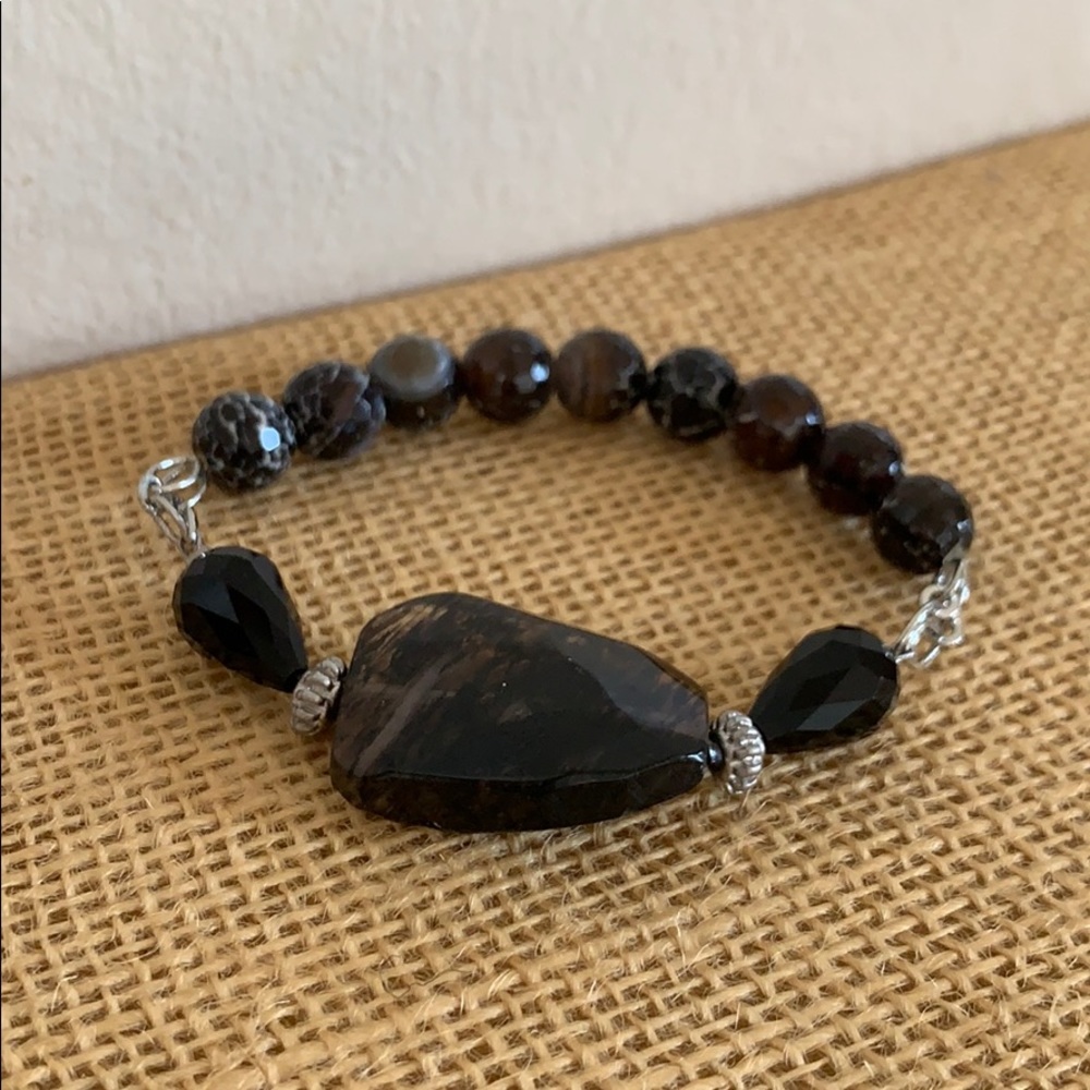Brand new statement authentic stone bracelet